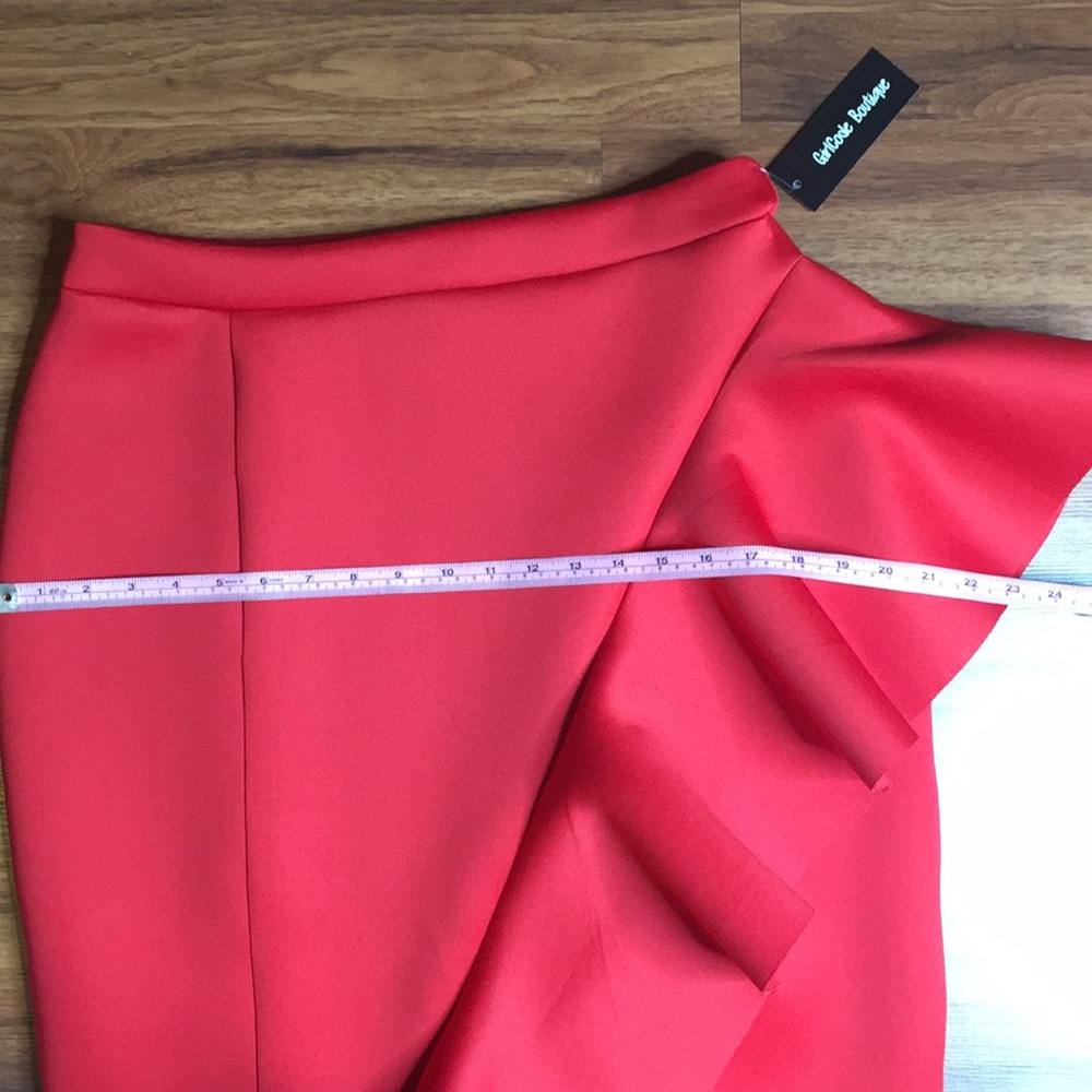 🔥 Red Ruffled Bandage Maxi Skirt - Picture 6 of 8
